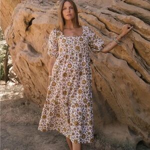 Rachel Pally Cotton Mae Dress Marigold Print EUC Small